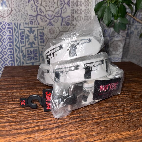 Hot Topic Belt Size 36 Black White Punk Emo Mall Goth Deadstock NWT Y2K